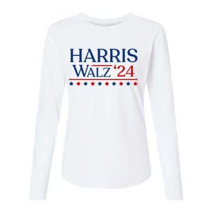 President Harris Walz 2024 Kamala Harris Tim Walz Vote Womens Cotton Relaxed Long Sleeve T-Shirt