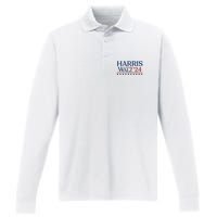 President Harris Walz 2024 Kamala Harris Tim Walz Vote Performance Long Sleeve Polo