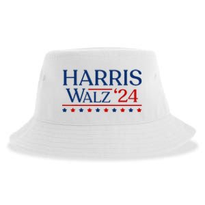 President Harris Walz 2024 Kamala Harris Tim Walz Vote Sustainable Bucket Hat