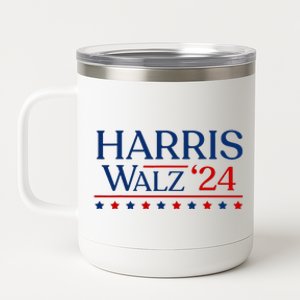 President Harris Walz 2024 Kamala Harris Tim Walz Vote 12 oz Stainless Steel Tumbler Cup