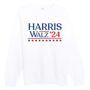 President Harris Walz 2024 Kamala Harris Tim Walz Vote Premium Crewneck Sweatshirt