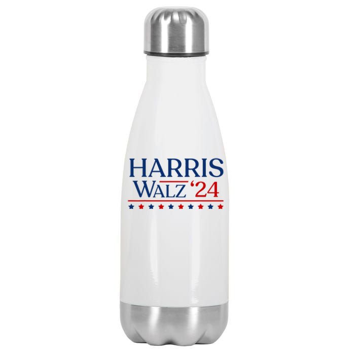 President Harris Walz 2024 Kamala Harris Tim Walz Vote Stainless Steel Insulated Water Bottle