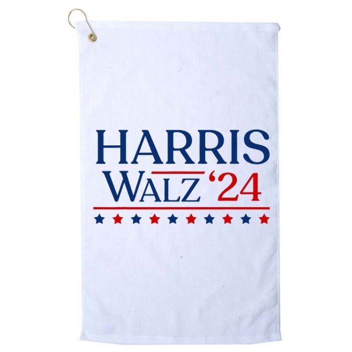 President Harris Walz 2024 Kamala Harris Tim Walz Vote Platinum Collection Golf Towel