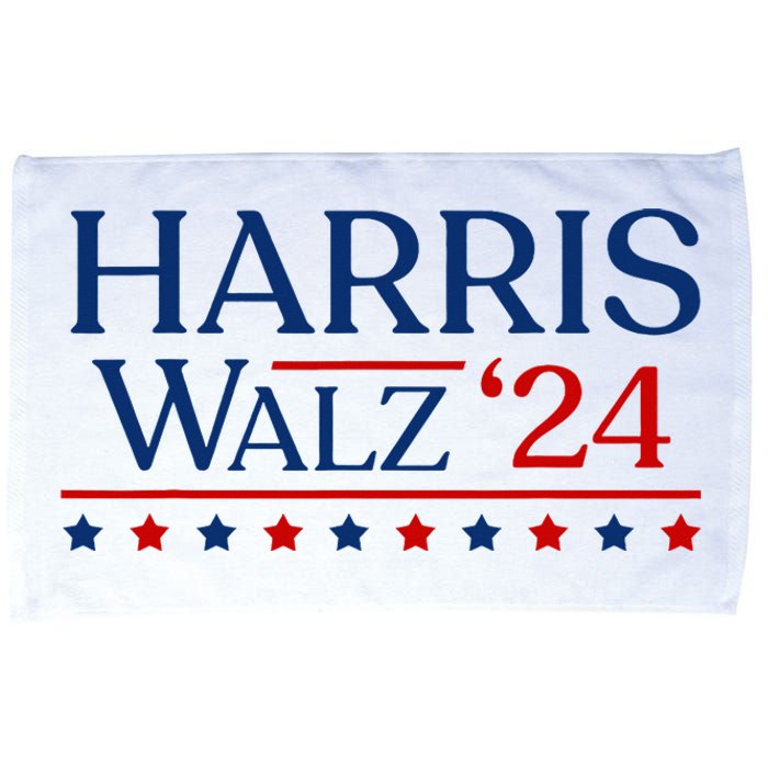 President Harris Walz 2024 Kamala Harris Tim Walz Vote Microfiber Hand Towel