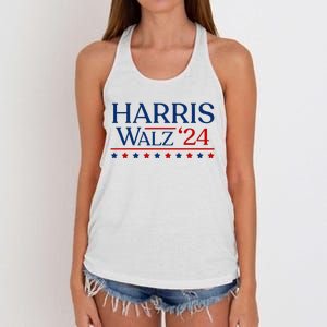 President Harris Walz 2024 Kamala Harris Tim Walz Vote Women's Knotted Racerback Tank