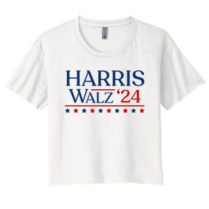 President Harris Walz 2024 Kamala Harris Tim Walz Vote Women's Crop Top Tee