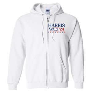 President Harris Walz 2024 Kamala Harris Tim Walz Vote Full Zip Hoodie