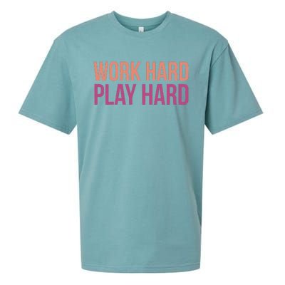 Play Hard With Work Hard To Balance Life Sueded Cloud Jersey T-Shirt