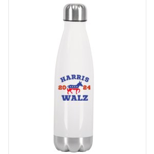 President Harris Walz 2024 Kamala Harris Tim Walz Vote Stainless Steel Insulated Water Bottle