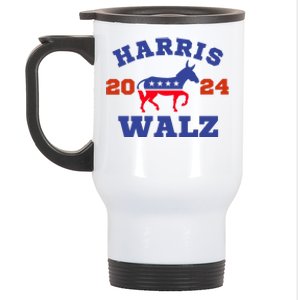 President Harris Walz 2024 Kamala Harris Tim Walz Vote Stainless Steel Travel Mug