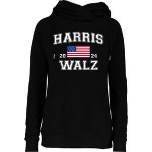 President Harris Walz 2024 Kamala Harris Tim Walz Vote Womens Funnel Neck Pullover Hood