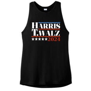 President Harris Walz 2024 Kamala Harris Tim Walz Vote Ladies PosiCharge Tri-Blend Wicking Tank