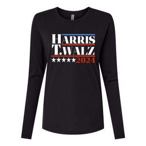 President Harris Walz 2024 Kamala Harris Tim Walz Vote Womens Cotton Relaxed Long Sleeve T-Shirt