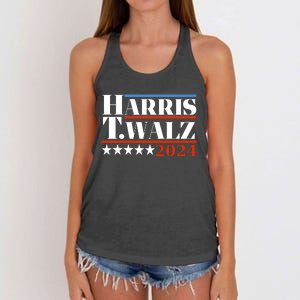 President Harris Walz 2024 Kamala Harris Tim Walz Vote Women's Knotted Racerback Tank