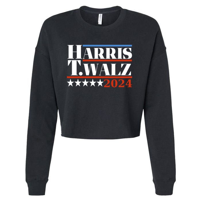 President Harris Walz 2024 Kamala Harris Tim Walz Vote Cropped Pullover Crew