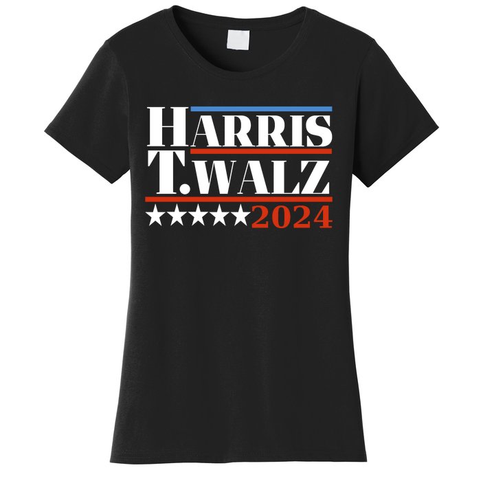 President Harris Walz 2024 Kamala Harris Tim Walz Vote Women's T-Shirt