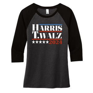 President Harris Walz 2024 Kamala Harris Tim Walz Vote Women's Tri-Blend 3/4-Sleeve Raglan Shirt