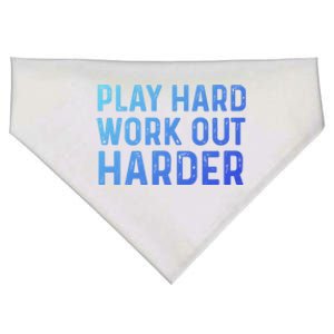 Play Hard Work Out Harder Standard Meaningful Gift Funny Gift USA-Made Doggie Bandana