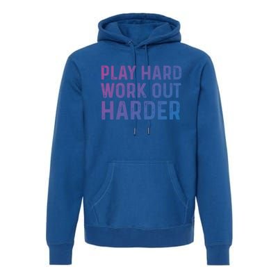 Play Hard Work Out Harder Standard Meaningful Gift Funny Gift Premium Hoodie