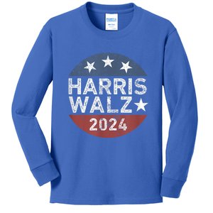 President Harris Walz 2024 Kamala Harris Tim Walz Vote Kids Long Sleeve Shirt