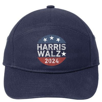 President Harris Walz 2024 Kamala Harris Tim Walz Vote 7-Panel Snapback Hat