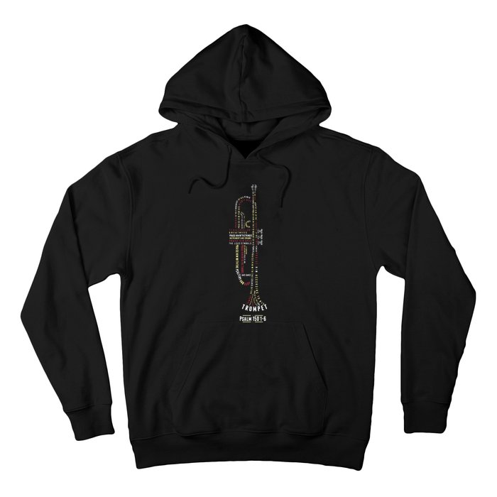 Praise Him With Strings Psalm 150 For Trumpet Player Hoodie