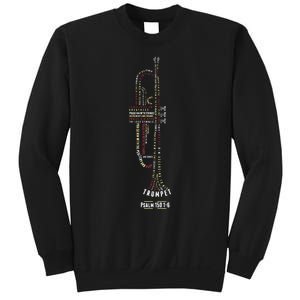 Praise Him With Strings Psalm 150 For Trumpet Player Sweatshirt