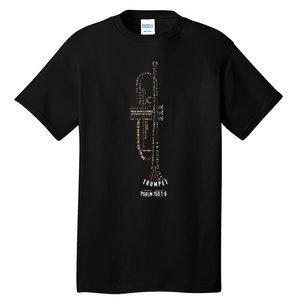 Praise Him With Strings Psalm 150 For Trumpet Player Tall T-Shirt