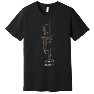 Praise Him With Strings Psalm 150 For Trumpet Player Premium T-Shirt