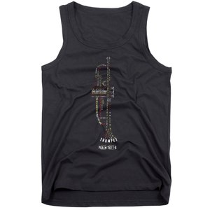 Praise Him With Strings Psalm 150 For Trumpet Player Tank Top