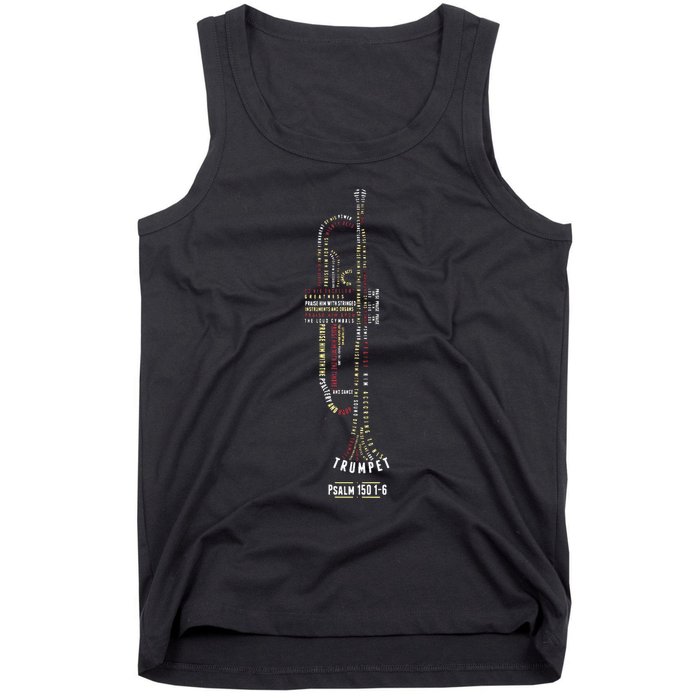 Praise Him With Strings Psalm 150 For Trumpet Player Tank Top