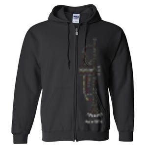 Praise Him With Strings Psalm 150 For Trumpet Player Full Zip Hoodie