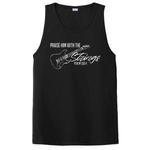 Praise Him With The Strings Christian Guitar God Worship PosiCharge Competitor Tank