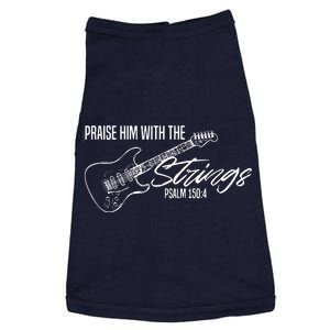 Praise Him With The Strings Christian Guitar God Worship Doggie Tank