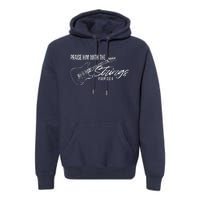 Praise Him With The Strings Christian Guitar God Worship Premium Hoodie