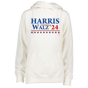 President Harris Walz 2024 Kamala Harris Tim Walz Vote Womens Funnel Neck Pullover Hood