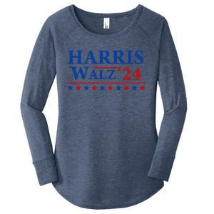 President Harris Walz 2024 Kamala Harris Tim Walz Vote Women's Perfect Tri Tunic Long Sleeve Shirt