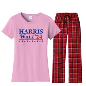 President Harris Walz 2024 Kamala Harris Tim Walz Vote Women's Flannel Pajama Set