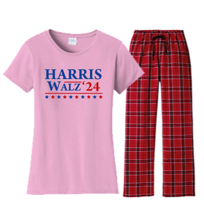 President Harris Walz 2024 Kamala Harris Tim Walz Vote Women's Flannel Pajama Set