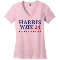 President Harris Walz 2024 Kamala Harris Tim Walz Vote Women's V-Neck T-Shirt