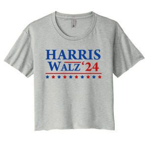 President Harris Walz 2024 Kamala Harris Tim Walz Vote Women's Crop Top Tee