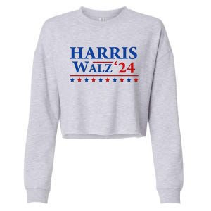 President Harris Walz 2024 Kamala Harris Tim Walz Vote Cropped Pullover Crew