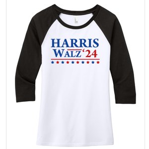 President Harris Walz 2024 Kamala Harris Tim Walz Vote Women's Tri-Blend 3/4-Sleeve Raglan Shirt