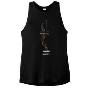 Praise Him With Strings Psalm 150 For Trumpet Player Ladies PosiCharge Tri-Blend Wicking Tank