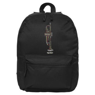 Praise Him With Strings Psalm 150 For Trumpet Player 16 in Basic Backpack