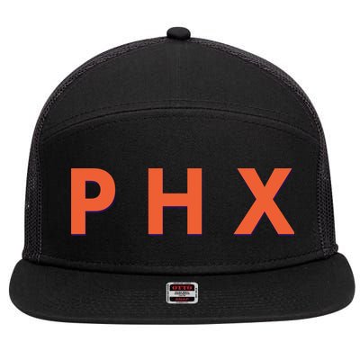 PHX Phoenix Basketball Logo 7 Panel Mesh Trucker Snapback Hat