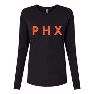 PHX Phoenix Basketball Logo Womens Cotton Relaxed Long Sleeve T-Shirt