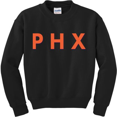 PHX Phoenix Basketball Logo Kids Sweatshirt