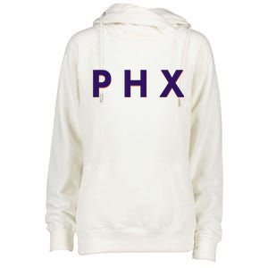 PHX Phoenix Basketball Logo Womens Funnel Neck Pullover Hood