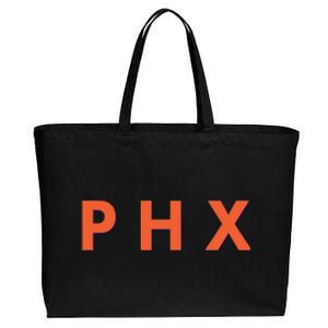 PHX Phoenix Basketball Logo Cotton Canvas Jumbo Tote